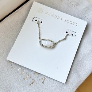 EUC KENDRA SCOTT GOLD ELISA necklace white howlite